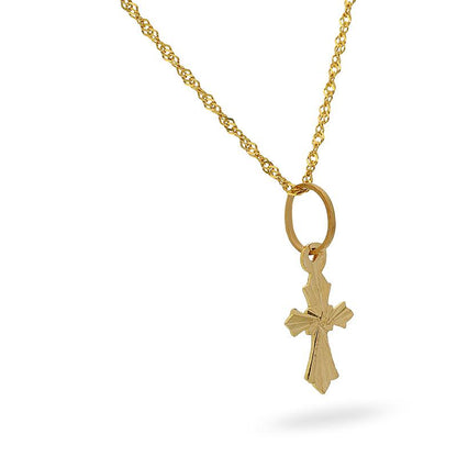 Gold Necklace (Chain with Cross Pendant) 22KT - FKJNKL22K2177