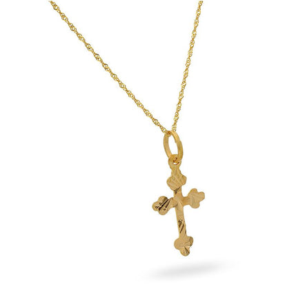 Gold Necklace (Chain with Cross Pendant) 22KT - FKJNKL22K2187