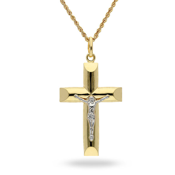 Gold Necklace (Chain with Cross Pendant) 18KT - FKJNKL18KU1010