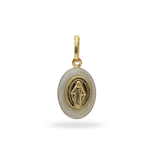 Gold Mother Mary Pendant 18KT - FKJPND18KU1008