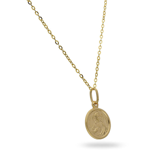 Gold Necklace (Chain with Jesus Pendant) 18KT - FKJNKL18KU1005