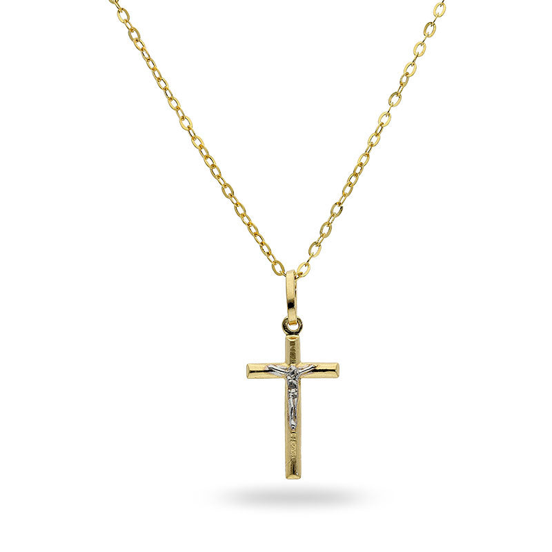 Gold Necklace (Chain with Cross Pendant) 18KT - FKJNKL18KU1001