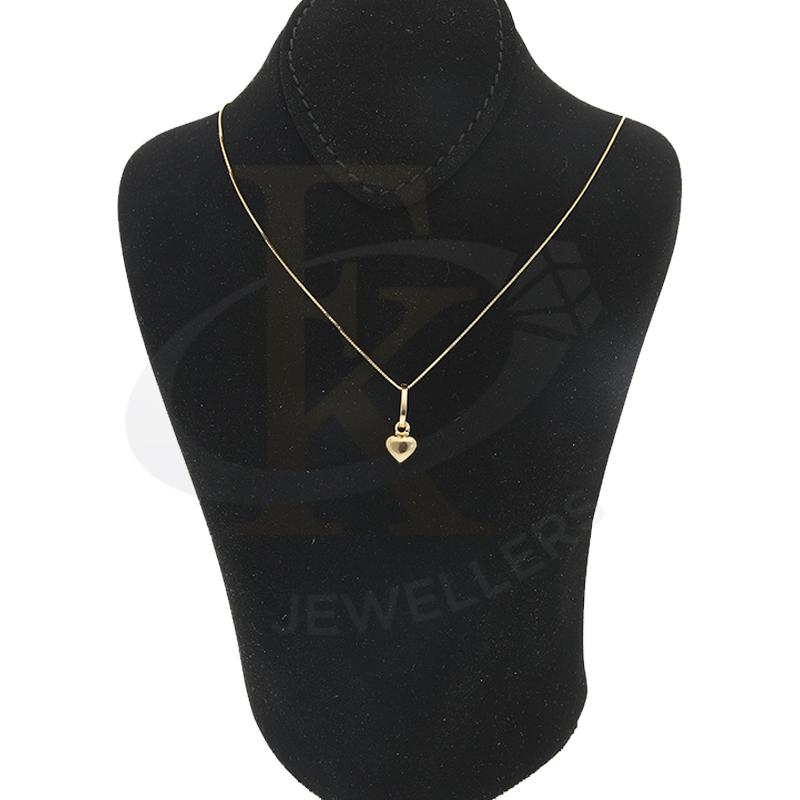 Gold Necklace (Chain with Heart Shaped Pendant) 18KT - FKJNKL18K2291