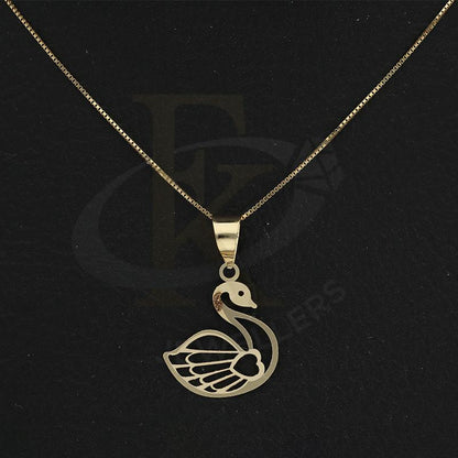 Gold Necklace (Chain with Swan with Heart Pendant) 18KT - FKJNKL18K2295