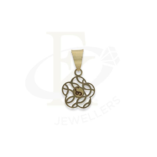 Gold Flower Shaped Pendant 18KT - FKJPND18K2299