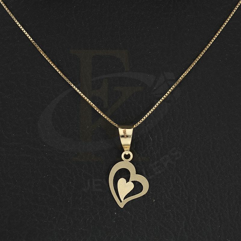 Gold Necklace (Chain with Twisted Heart Pendant) 18KT - FKJNKL18K2303