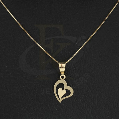 Gold Necklace (Chain with Twisted Heart Pendant) 18KT - FKJNKL18K2303