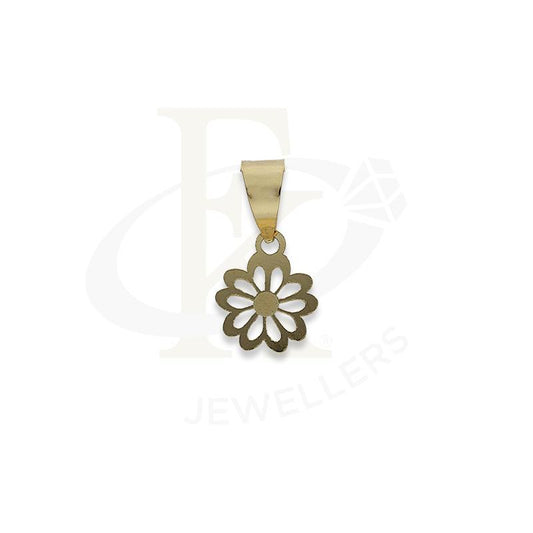 Gold Flower Shaped Pendant 18KT - FKJPND18K2305