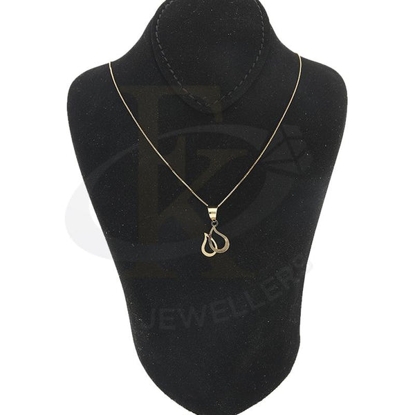 Gold Necklace (Chain with Teardrop Pendant) 18KT - FKJNKL18K2304