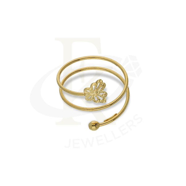 Gold Spiral Ring with Butterfly in 18KT - FKJRN18K2660