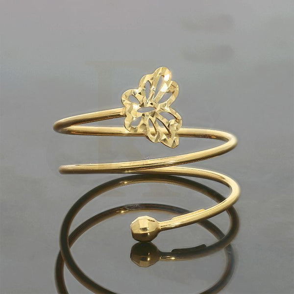 خاتم ذهب حلزوني مع فراشة 18 قيراط - FKJRN18K2660