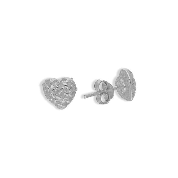 Italian Silver 925 Heart Shaped Earrings - Fkjernsl2268