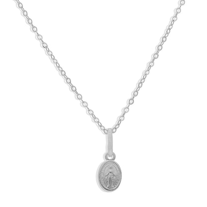 Sterling Silver 925 Necklace (Chain with Mother Mary Pendant) - FKJNKLSLU1015