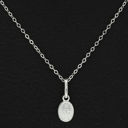 Sterling Silver 925 Necklace (Chain with Mother Mary Pendant) - FKJNKLSLU1015