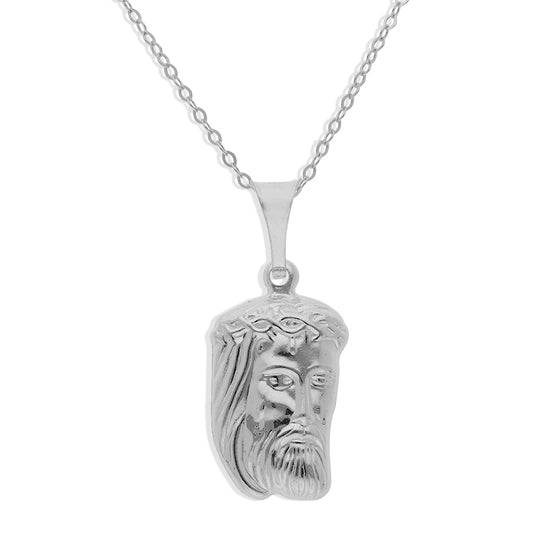 Sterling Silver 925 Necklace (Chain with Jesus Christ Pendant) - FKJNKLSLU1021