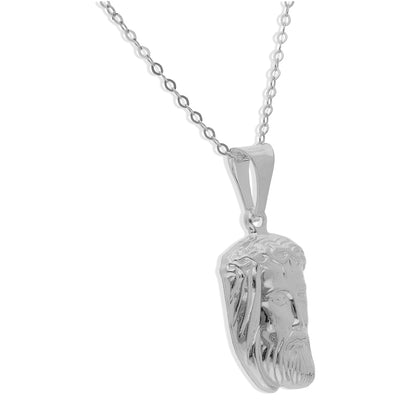 Sterling Silver 925 Necklace (Chain with Jesus Christ Pendant) - FKJNKLSLU1021