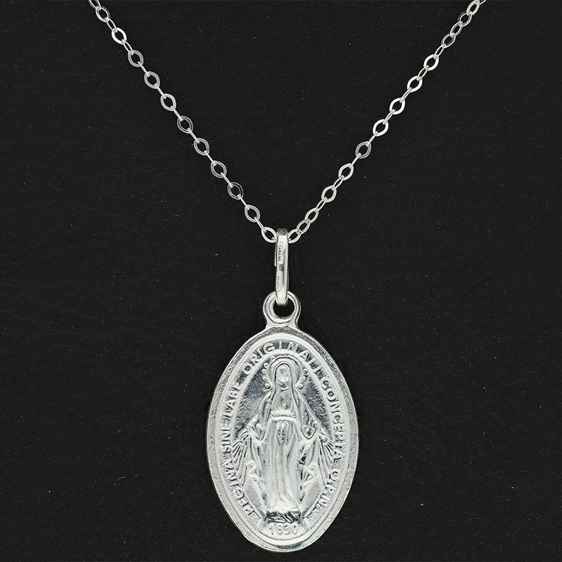 Sterling Silver 925 Necklace (Chain with Mother Mary Pendant) - FKJNKLSLU1012