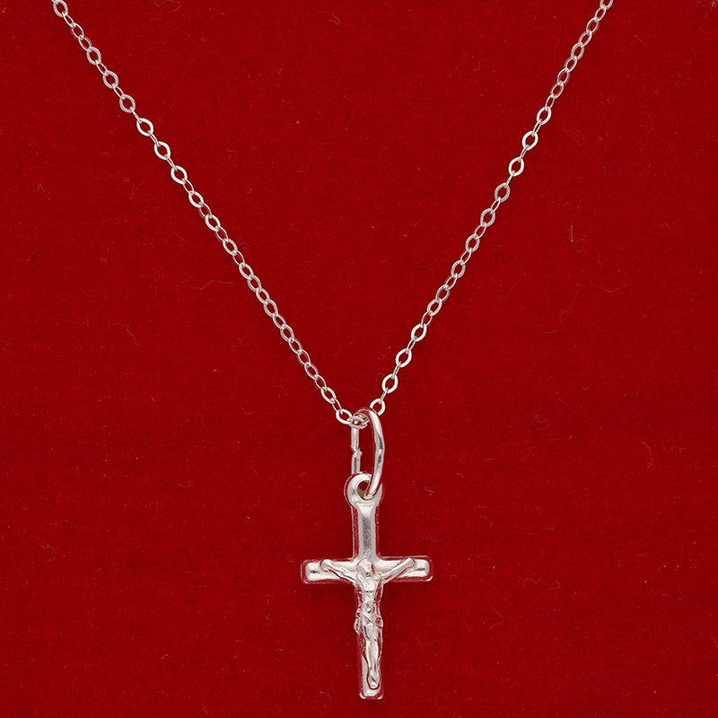 Sterling Silver 925 Necklace (Chain with Cross Pendant) - FKJNKLSLU1020