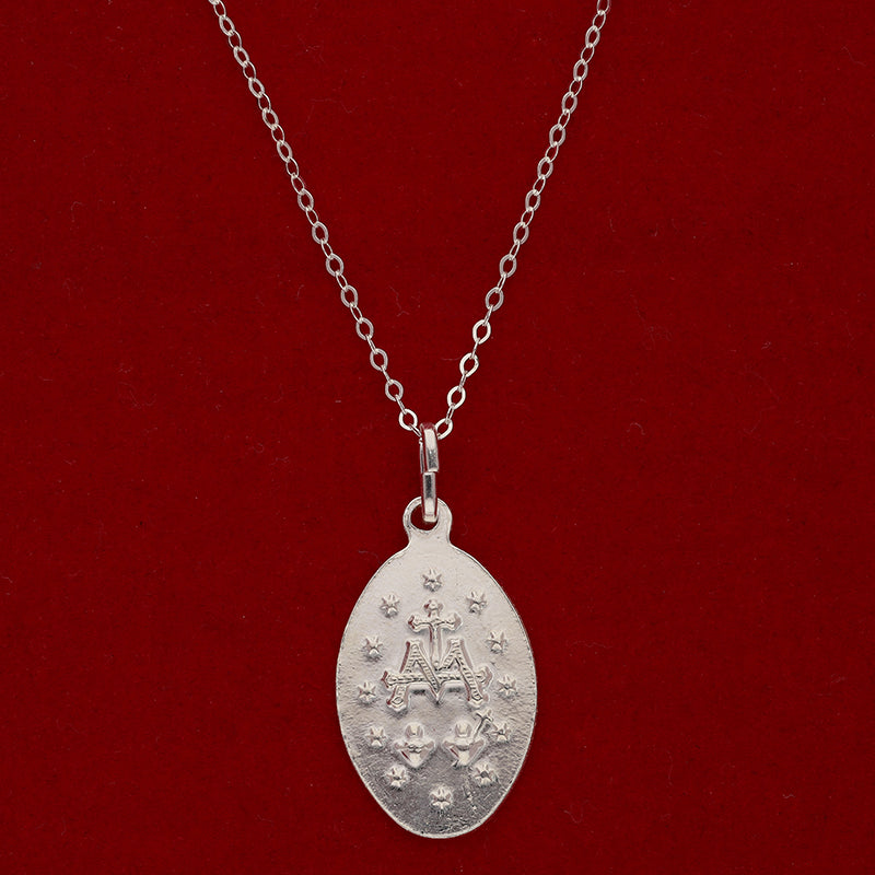 Sterling Silver 925 Necklace (Chain with Mother Mary Pendant) - FKJNKLSLU1012