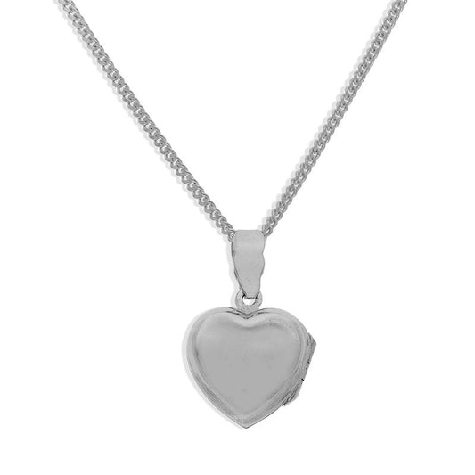 Sterling Silver 925 Necklace (Chain with Heart Amulet Locket Pendant) - FKJNKLSL2339