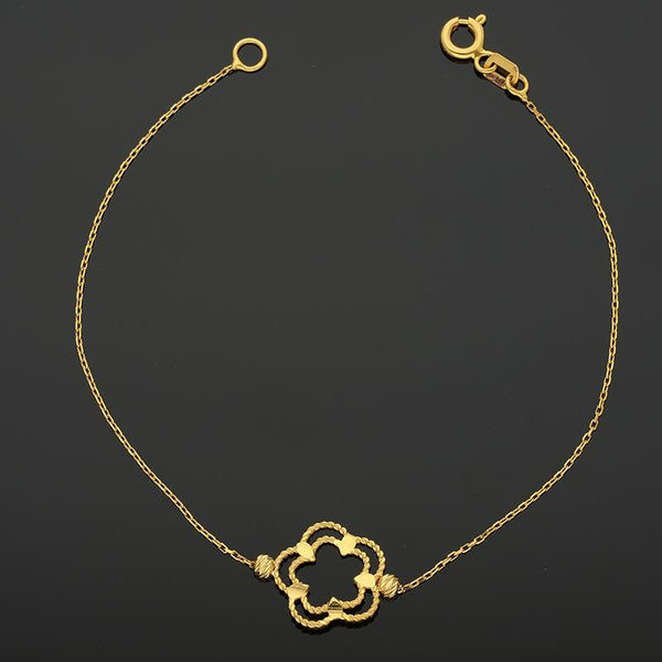 Gold Flower Shaped Bracelet 21KT - FKJBRL21K2423