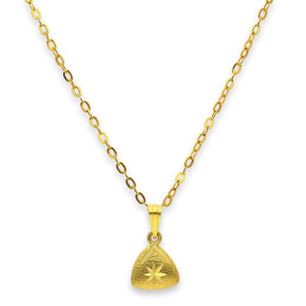 Gold Pendant Set (Necklace and Earrings) 18KT - FKJNKLST18K2235