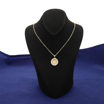 Gold Necklace (Chain with Round Shaped Allah Pendant) 18KT - FKJNKL18K2368