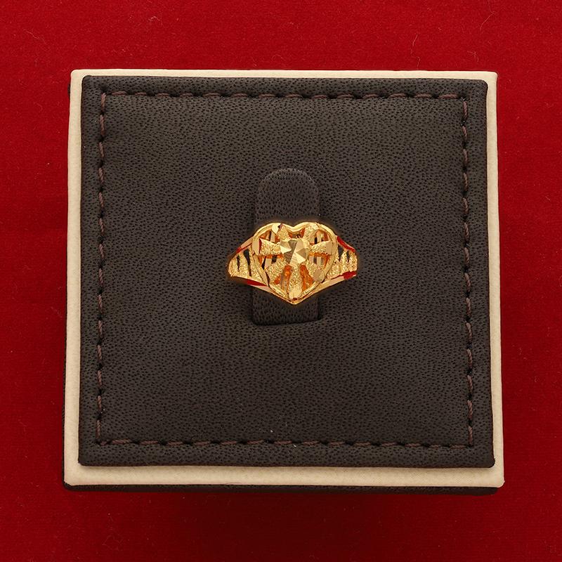Gold Heart Shaped Ring 22KT - FKJRN22K2723