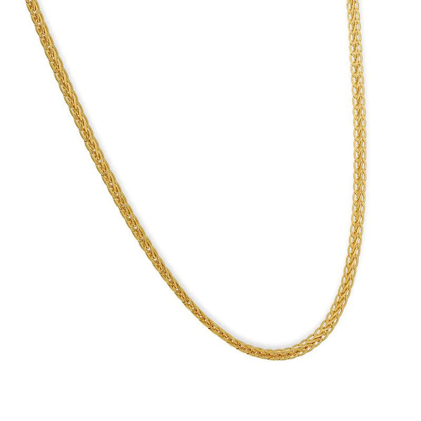 Gold 18 Inches Flat Chain 22KT - FKJCN22K2180