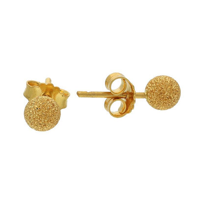 Gold Ball Stud Earrings 21KT - FKJERN21K2428