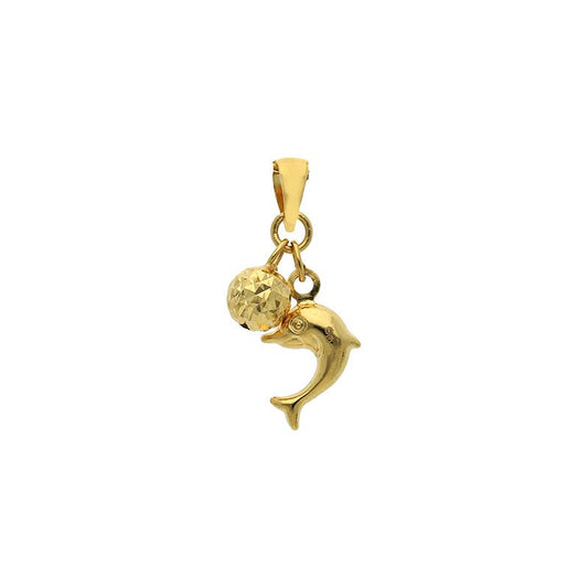 Gold Dolphin Pendant 18KT - FKJPND18K2509