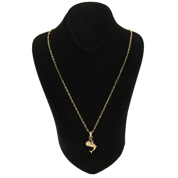 Gold Necklace (Chain with Dolphin Pendant) 18KT - FKJNKL18K2509
