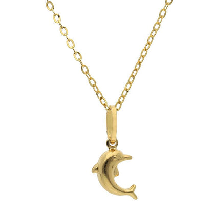 Gold Necklace (Chain with Dolphin Pendant) 18KT - FKJNKL18K2520