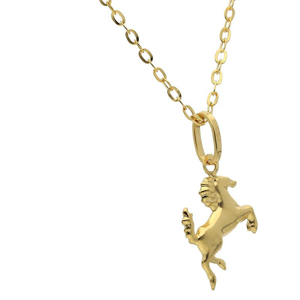 Gold Necklace (Chain with Horse Pendant) 18KT - FKJNKL18K2524