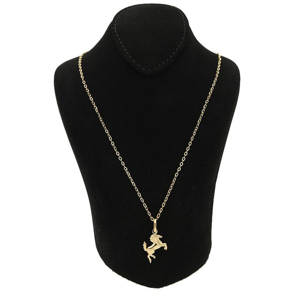 Gold Necklace (Chain with Horse Pendant) 18KT - FKJNKL18K2524