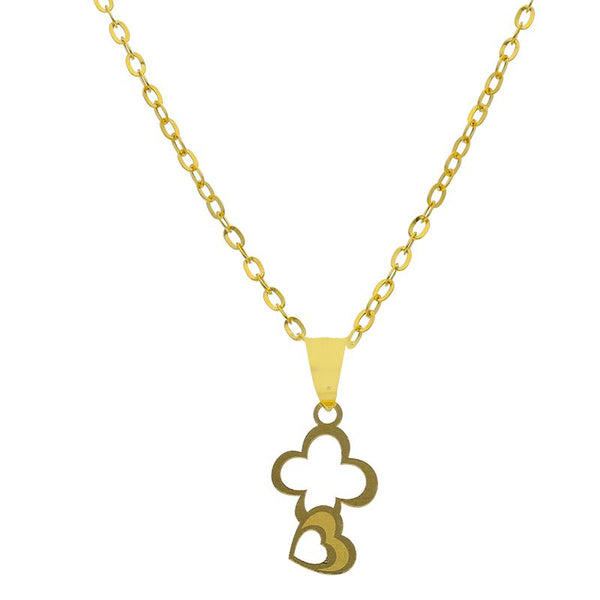 Gold Necklace (Chain with Heart Pendant) 18KT - FKJNKL18K2528
