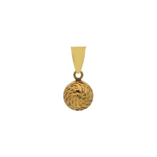 Gold Round Pendant 18KT - FKJPND18K2530