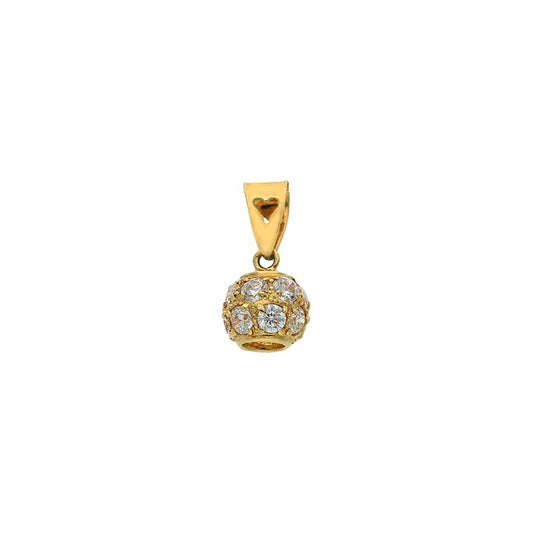 Gold Ball Pendant 18KT - FKJPND18K2540