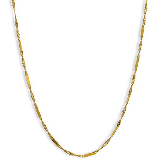 Gold 18 Inches Chain 21KT - FKJCN21K2412