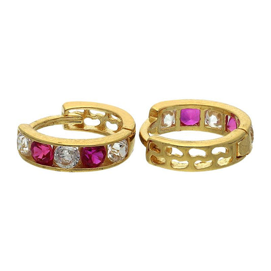 Gold Clip on Hoop Earrings 18KT - FKJERN18K2444