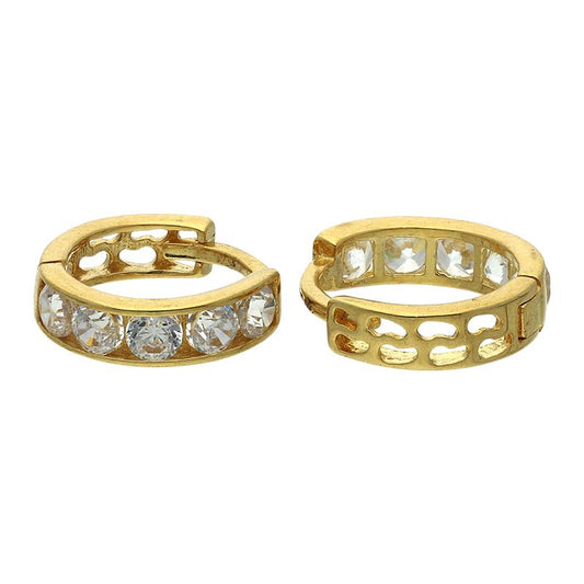Gold Clip on Hoop Earrings 18KT - FKJERN18K2446