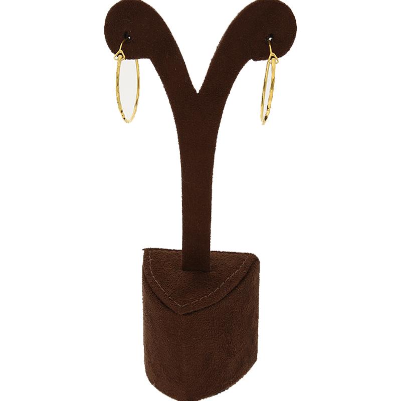 Gold Clip on Hoop Earrings 18KT - FKJERN18K2463