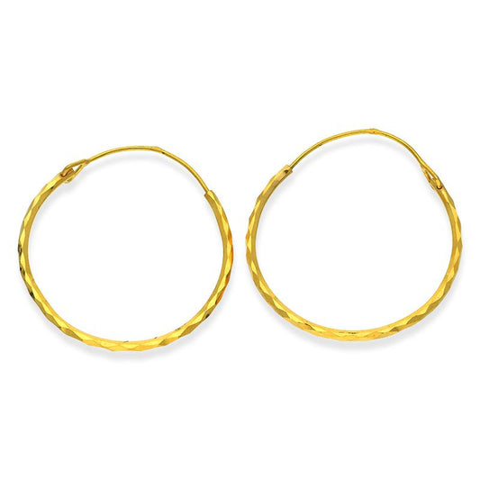 Gold Clip on Hoop Earrings 18KT - FKJERN18K2463