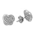 Sterling Silver 925 Twisted Heart Stud Earrings - FKJERNSL2473