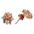 Sterling Silver 925 Rose Gold Plated Solitaires Stud Earrings - FKJERNSL2488