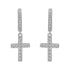 Sterling Silver 925 Cross Drop Earrings - FKJERNSL2481