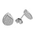 Sterling Silver 925 Pear Shaped Stud Earrings - FKJERNSL2515
