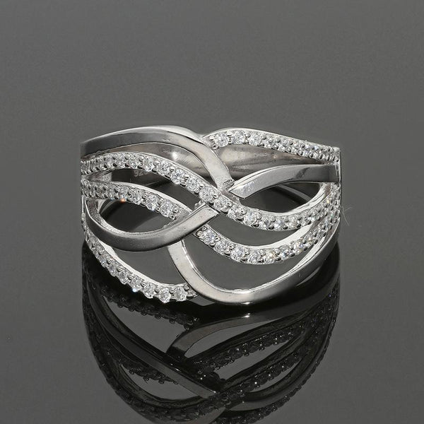 Sterling Silver 925 Spiral Shaped Ring - FKJRNSL2914
