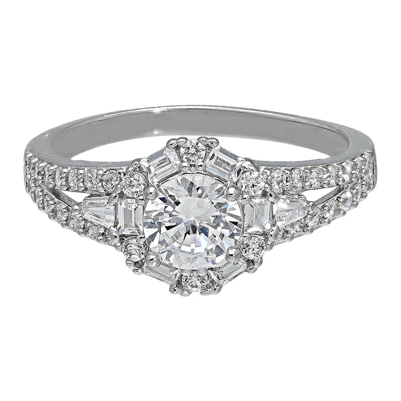 خاتم سوليتير من الفضة الإسترليني عيار ٩٢٥ - FKJRNSL925