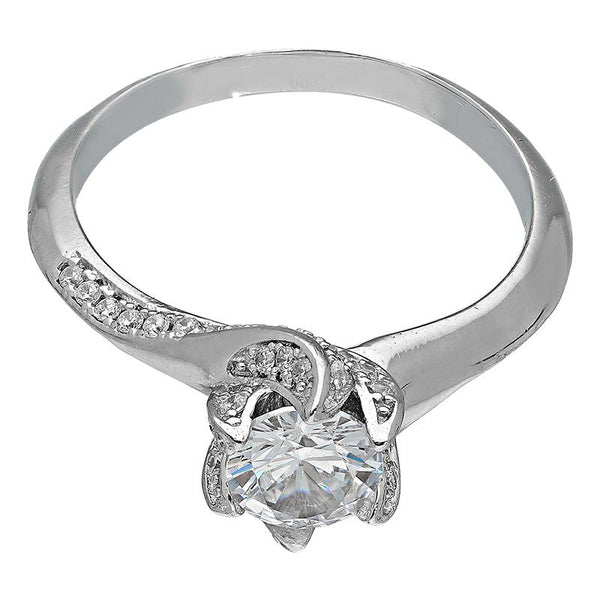 Sterling Silver 925 Solitaire Ring - FKJRNSL2937
